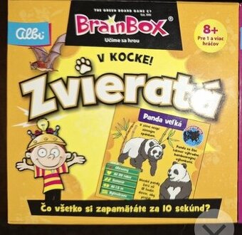 Brain box Zvierata v kocke - spoločenská hra