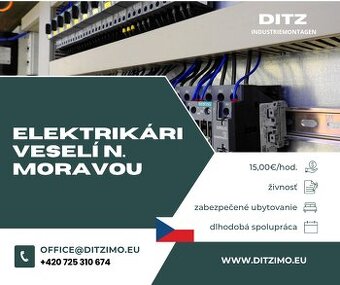 Elektrikári – stabilná práca blízko hraníc s ubytovaním