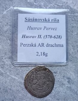 Strieborná minca perzská sásanovská 1/2 drachma - 1