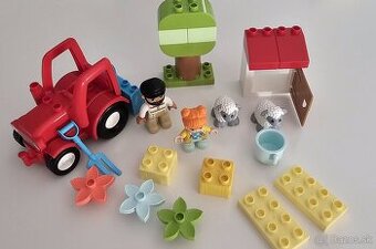 Traktor a zvieratká z farmy