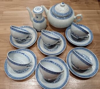 Čínsky ryžový porcelán - 37 ks