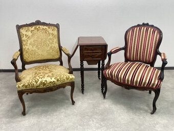 honosné rokokové kresielka 1900