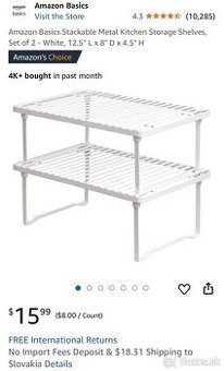 Kuchynský stohovací odkladací stojan