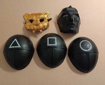 set 5 ks masiek inšpirovaných seriálom Squid Game Na predaj