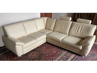 Luxusní moderní rohová kožená sedací souprava,2496