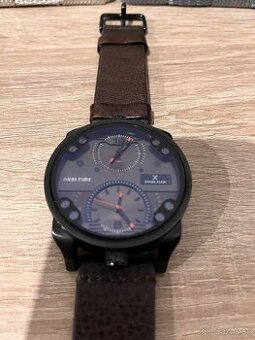 Pánske hodinky Daniel Klein (dualtime), kožený remienok