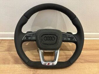 AUDI ŠPORTOVÝ VYHRIEVANÝ - ALKANTARA / KOŽA biela niť