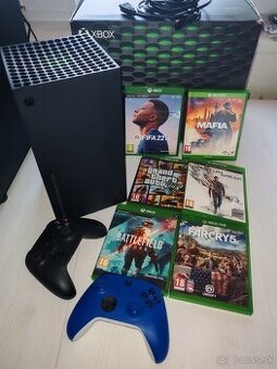 Xbox series X, 2x ovládač, 6x Hra