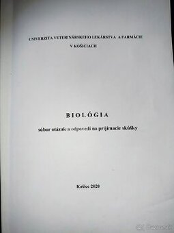 UVLF podklady na prijímacie skúšky