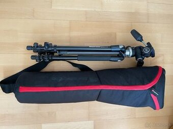 manfrotto statív, hlava, taška