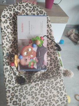 BABYBJÖRN ležadlo Bliss Beige Leopard Print Cotton