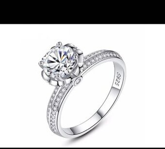 Strieborný prsteň so zirkónom v.55-NOVÝ