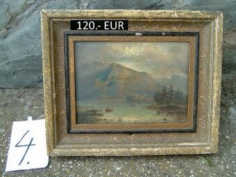 Obrazy pekné olejomaľby na plátne 9 kusov