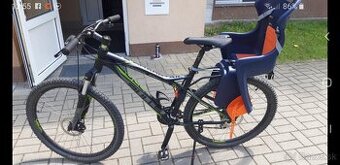 Horsky bicykel+ detska sedačka