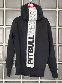 Pitbull West Coast mikina na zips s kapucňou dark grey melan