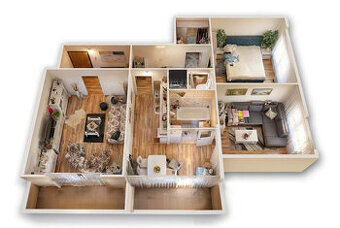 Predáme zrekonštruovaný 3-izb. byt s balkónom v centre NR