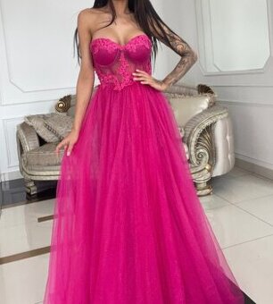 Cyklaménové šaty 40/L