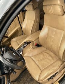 KÚPIM krémové odvetrávané comfort sedačky do BMW E60
