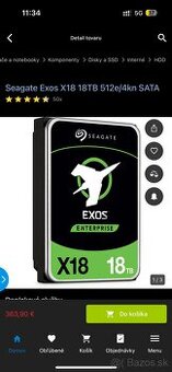HDD Seagate EXOS X18 18TB 512e/4kn SATA
