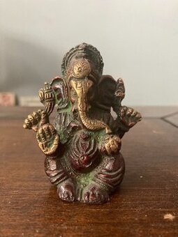 Soška Ganesha bronz výška 6,5cm