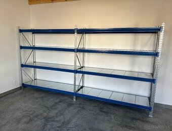 Skladovy kovový regál, 450kg nosnosť
