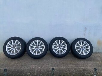 Alu disky 16” 5×112 + pneumatiky Dunlop 225/55 R16 (ET45) - 1