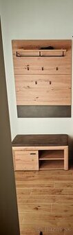 Predám vešiakovú stenu a lavicu dub artisan - 1