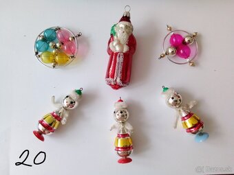 Staré, různé, korálkové, vánoční ozdoby -vianočné ozdoby