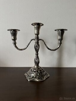 Predám 3-ramenný kovový vintage svietnik