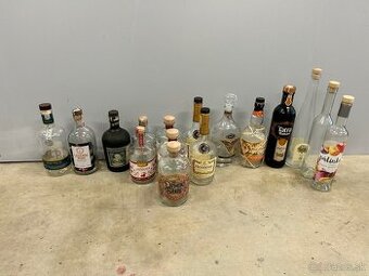 Fľaše s korkom na domácu pálenku