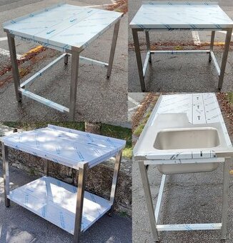 Kuchynské stoly, pracovný nerezový gastro nábytok