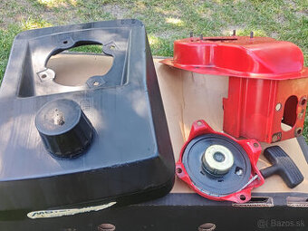 nádrž, štartér a chladiaci plech
