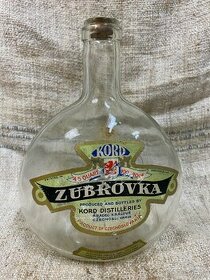 Fľaša Kord Zubrovka 50te roky
