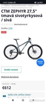 Horský bicykel CTM Zephyr