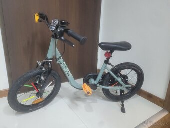 BTWIN Detský bicykel s odrážadlom 2v1 14 palcový