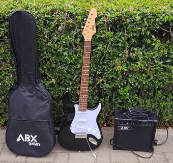 Predám set elektrickej gitary Stratocaster ST-230 + kombo