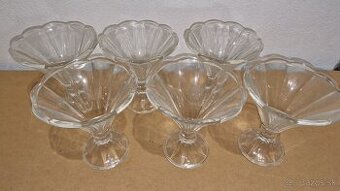 Sklenené misky na zmrzlinu a dezerty – sada 6 ks