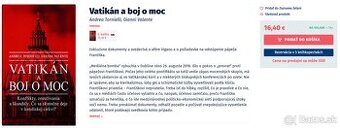 Predám nepoužitú knihu(nečítanú) VATIKÁN A BOJ O MOC