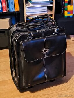 Luxusná kožená cestovná taška Wilson Leather na kolieskach