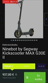 Predám Ninebot by Segway Kickscooter MAX G30E II