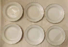 Míšeň, Meissen -  porcelánové talíře 6ks