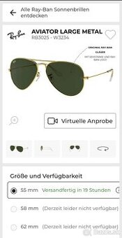 Ray ban aviator nové