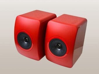 KEF LS50 Speakers Limited Edition Racing Red Speakers