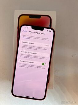 IPHONE 14 PLUS RED 128GB ZÁRUKA - VEĽMI DOBRÝ STAV