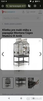 Voliera pre papagáje