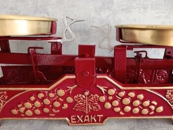 Staré 5kg dvoumiskové váhy EXAKT po renovaci. Puvodni mosazn