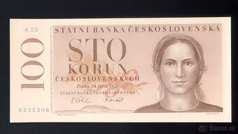 100 Kčs 1951 , séria A 23 nevydaná TOP UNC stav
