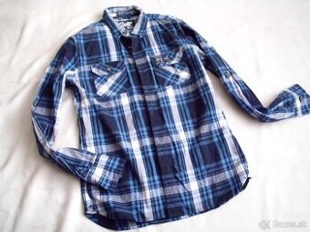 Superdry pánska slim košeľa roll up rukáv M