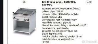 Predám profesionálny lávový plynový gril