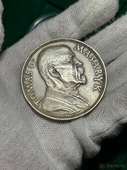 Strieborna medaila Tomáš G. Masaryk vzácna 50 mm varianta